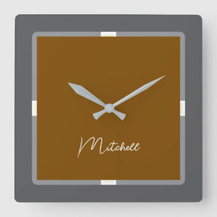 Carrée Horloge moderne de mon papillon