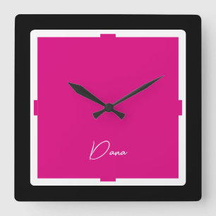 Carrée Horloge moderne de mon papillon