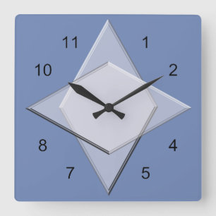 Carrée Horloge - Motif géométrique