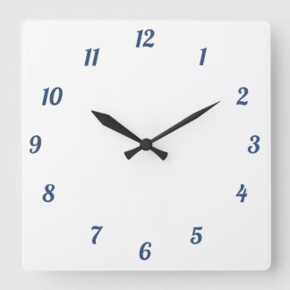 Carrée Horloge murale, Acrylique Carré de 27,3 cm