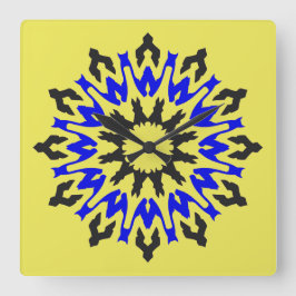 Carrée Horloge murale, Un élégant design classique multic