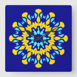 Carrée Horloge murale, Un élégant design classique multic