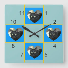 Carrée Horloge - Patchwork pour animaux