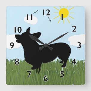 Carrée Horloge Pembroke Welsh Corgi