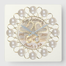 Horloge personnalisée du 30e anniversaire du Maria