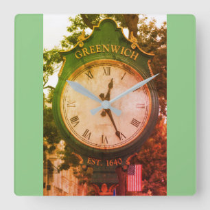 Carrée Horloge postale de l'avenue Greenwich, Greenwich,