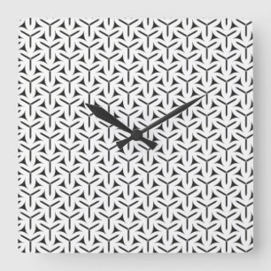 Carrée Horloge ronde Motif des lames gothiques