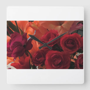 Carrée Horloge rose