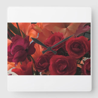 Carrée Horloge rose