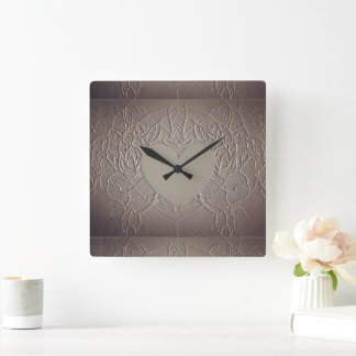 Carrée Horloge Rose Sandy