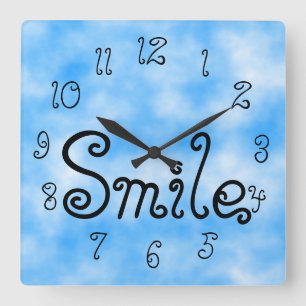 Carrée Horloge souriante