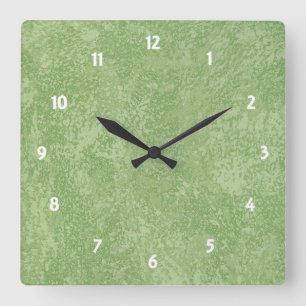 Carrée Horloge verte de carré de finition de Faux de