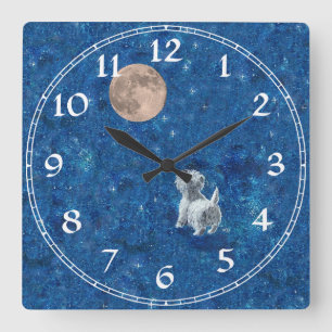 Carrée Horloge West Highland White Terrier