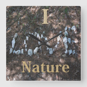 Carrée I Love Nature Horloge