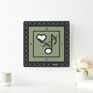 Carrée J'AIME CE QUE TU FAIS Horloge par Adiela Akoo