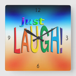 Carrée Juste rire Carré Horloge