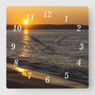 Carrée Les Jours Se Terminent À Traverse City Mur Horloge