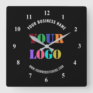 Carrée Logo d'entreprise personnalisé et horloge promotio