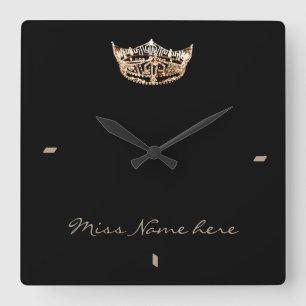 Carrée Miss America Gold Crown Horloge