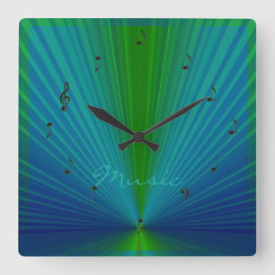 Carrée Notes musicales Creative>Musique Mur Horloge