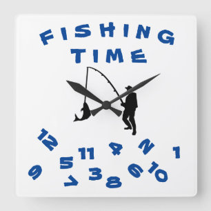 CARRÉE "ON ***HEURE DE PÊCHE*** AVEC CETTE HORLOGE AMUSA