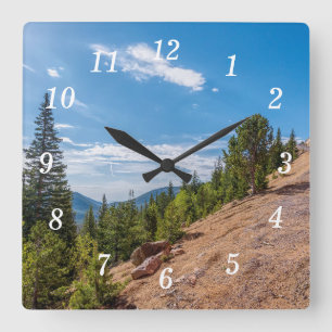 Carrée Pikes Peak Train Ride Wall Horloge