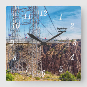 Carrée Pont Royal Gorge Vue latérale Mur Horloge