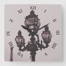 Carrée Poste de lampadaire sur Pont Alexandre III Horloge