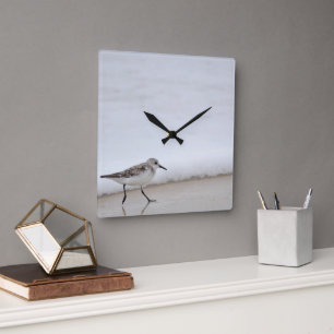 Carrée Sandpiper Shorebird Beach House Carré Horloge mura