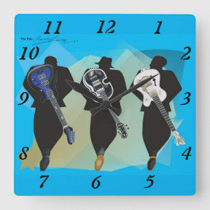 Carrée Trio - Horloge Mur Acrylique