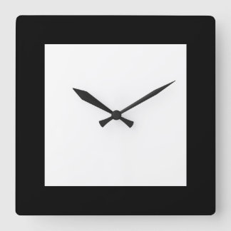 Carrée Urbain Hottie Plaque Pierot noir et blanc Horloge