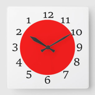Carrée Vers l'arrière horloge