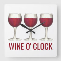 Vin O' Horloge Rouge Vin Verre Verres Bar à vin
