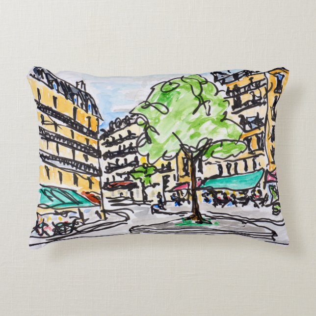 Carrefour de l'Odeon, Paris, Frankreich Zierkissen (Vorderseite)