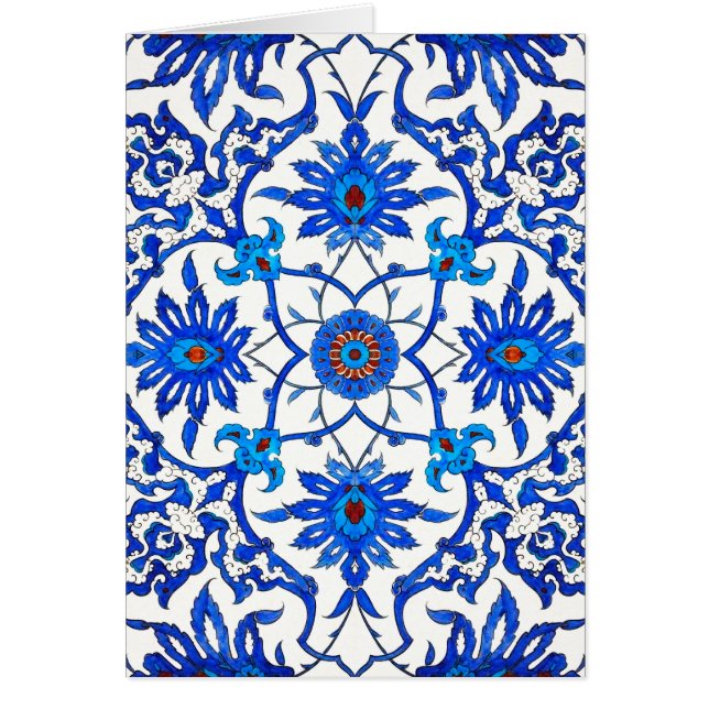 Carrelage chinois Art Nouveau - Cobalt Bleu & Blan (Devant)