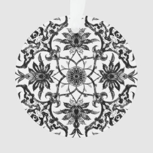 Carrelage chinois Art Nouveau - Noir et blanc