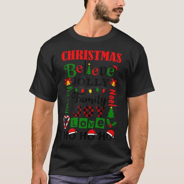 Carrelage classique de métro de Noël T-shirt (Devant)