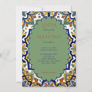 Carrelage de motif de faire-part de mariage médite