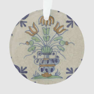 Carrelage Delft Antique Pot de Fleur Céramique