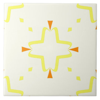 Carrelage en céramique - Motif à carreaux orange e