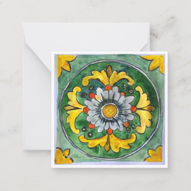 Carrelage en céramique sicilienne - P1 - Carte à n (Devant)