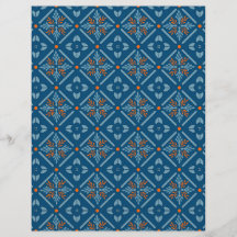 Carrelage espagnol Chypre avec papeterie orange