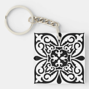 Carrelage marocain - blanc avec arrière - plan noi