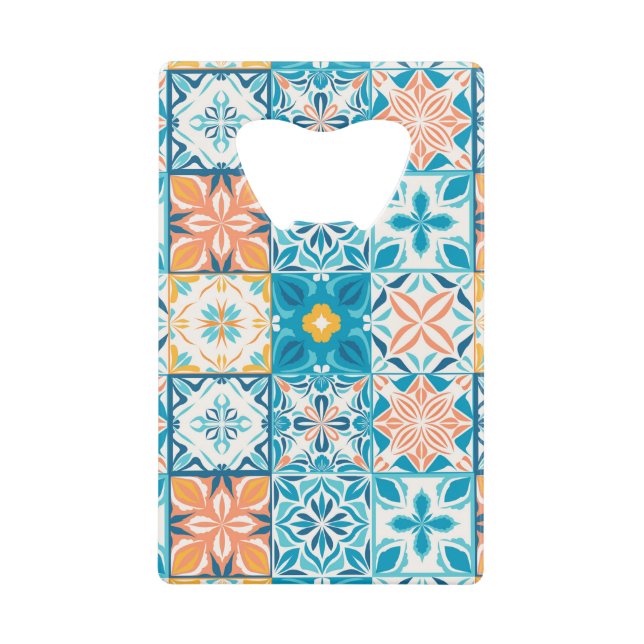 Carrelage orange et bleu (Devant)
