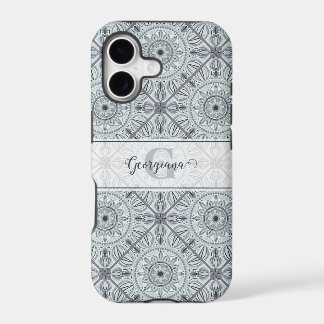 Carrelage personnalisé Harmonie florale Gris Manda