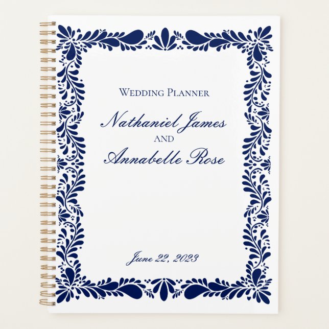 Carrelage Talavera bleu Espagne Fiesta Floral Mari (Devant)