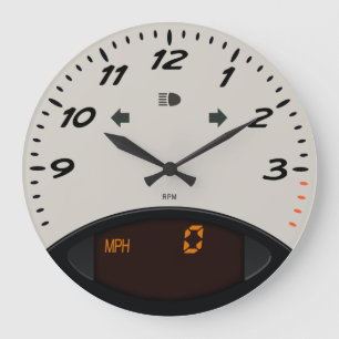 Carrera Tachometer Clock Große Wanduhr