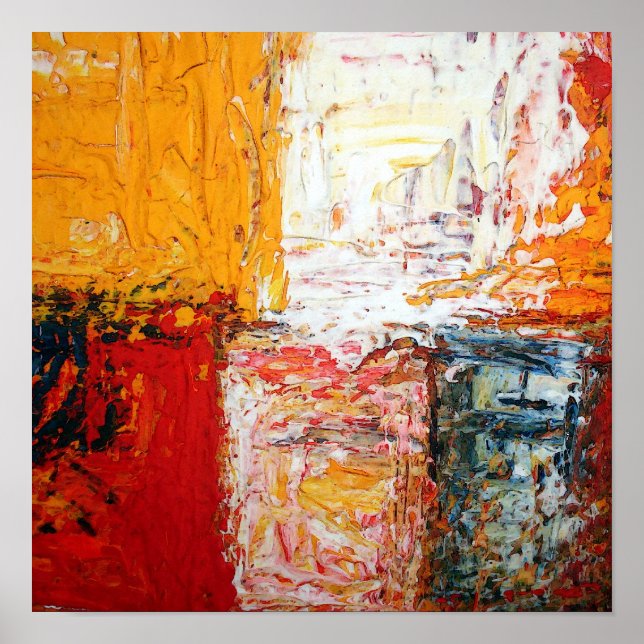 Carrés Abstraits modernes Imprimer Affiches d'art  (Devant)