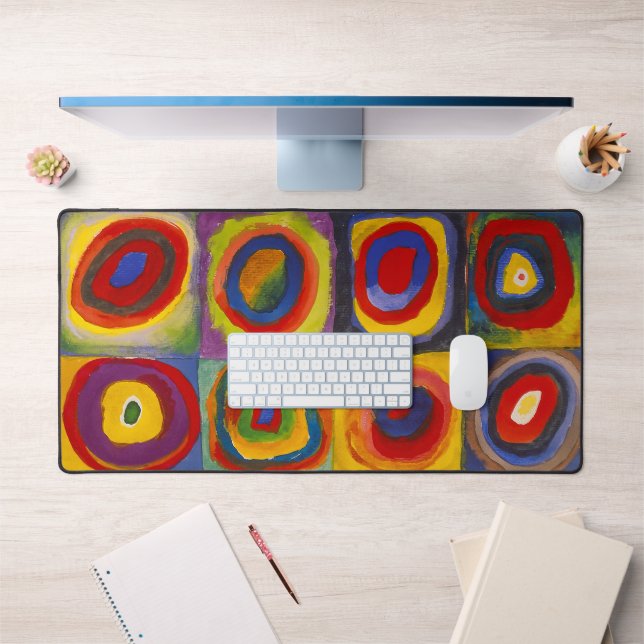 Carrés avec cercles concentrés | Kandinsky | (Bureau 1)
