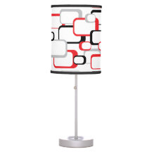 Carrés rétro rouge, noir et gris